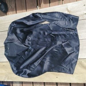 Black/dark blue silk blouse lafayette148